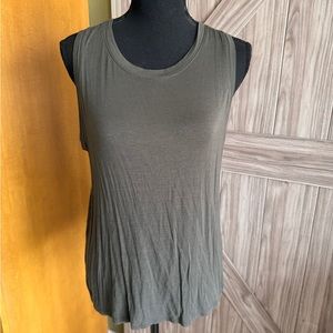 Halogen sleeveless olive colored top